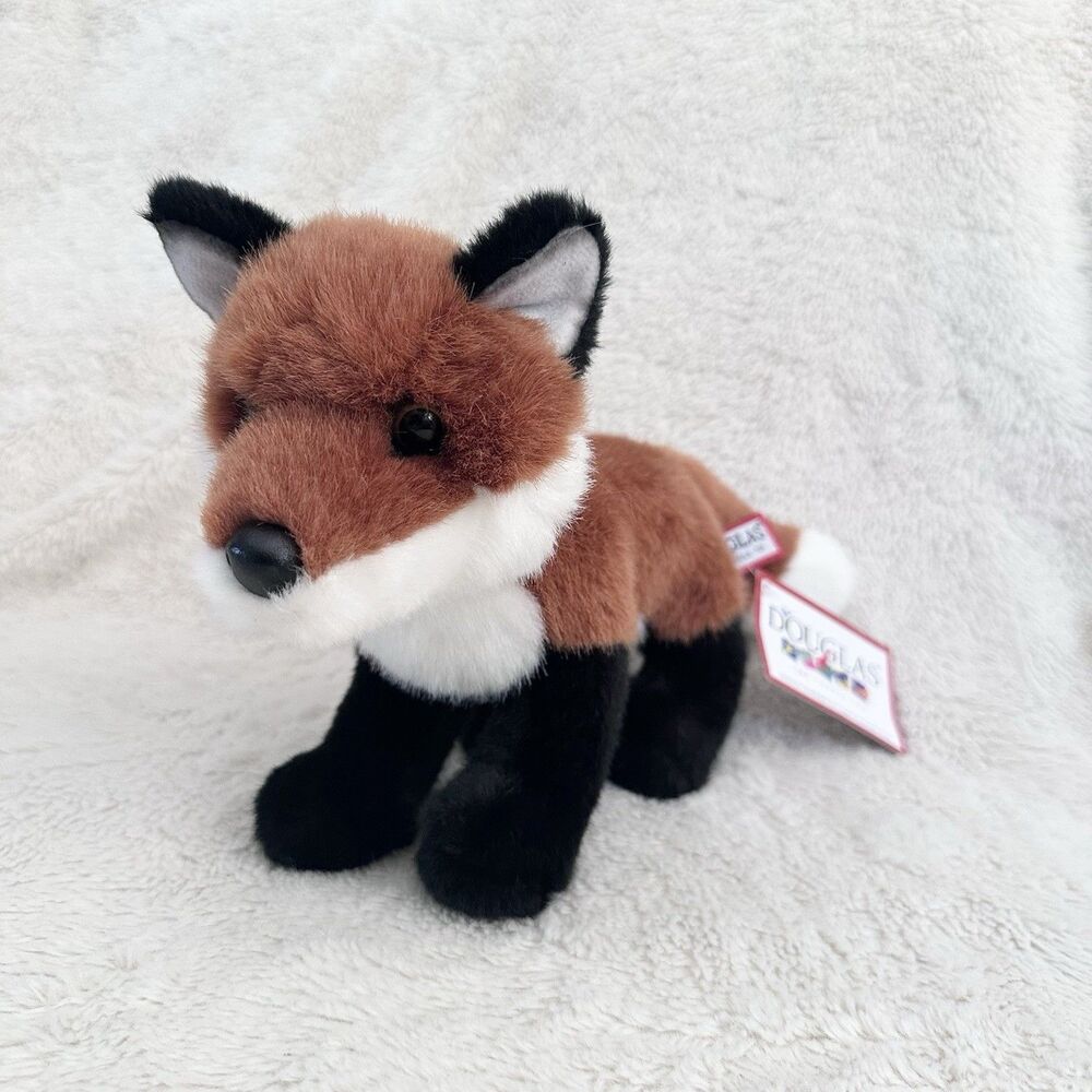 Douglas Cuddle Toys Bushy Fox Woodland Stuffed Animal With Paper Tags